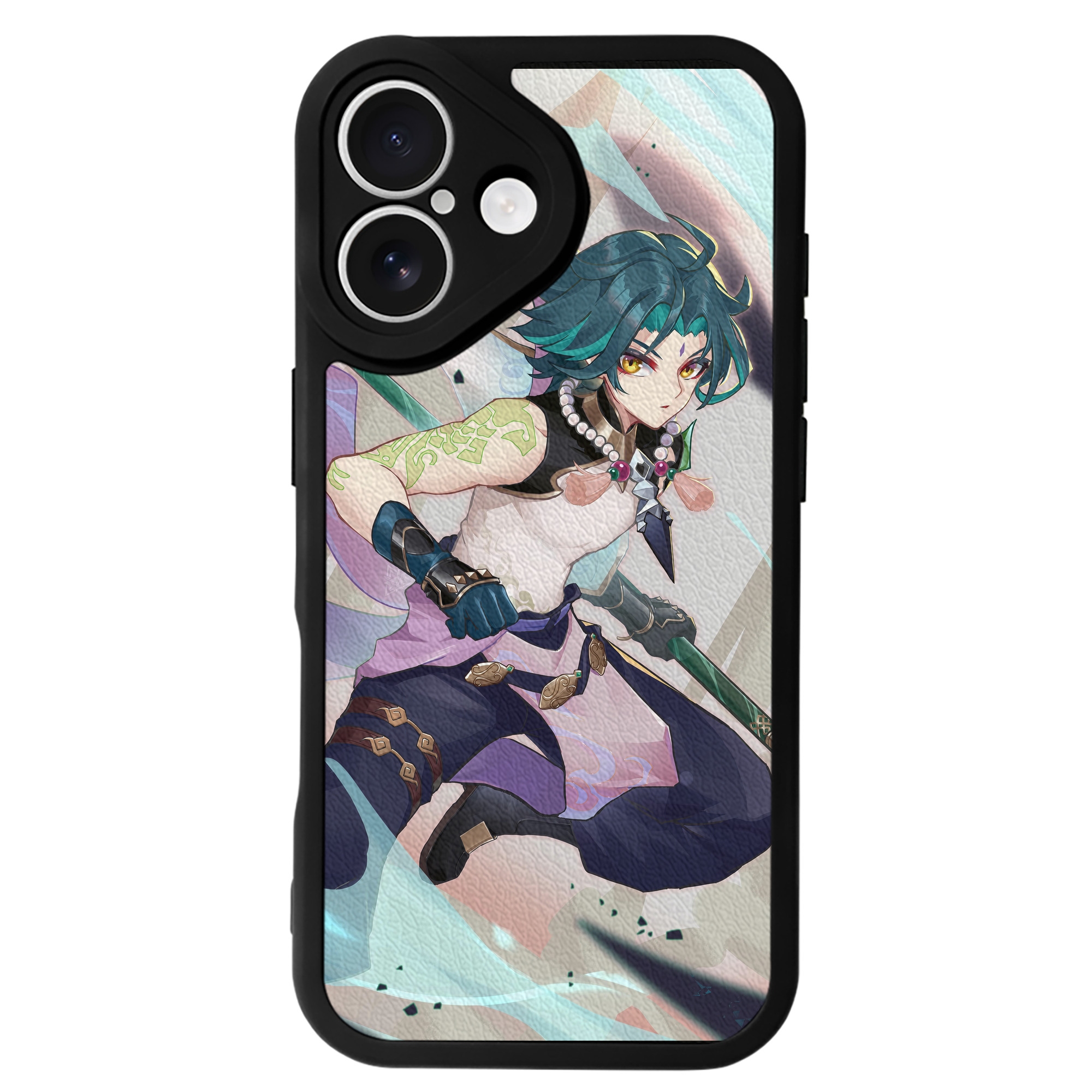 げんし神 genshin 【iPhone 16シリーズ対応】シリコンスマホケース（レザー調） 材質：シリコン